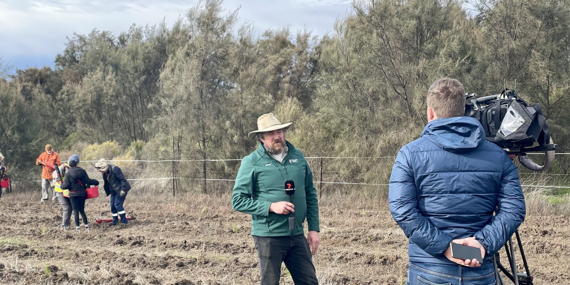 Julian and Channel 7 news interview