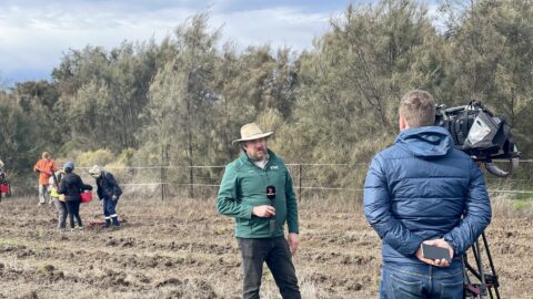 Julian and Channel 7 news interview